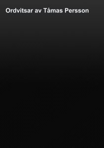 Ordvitsar av Tåmas Persson av Tåmas Persson