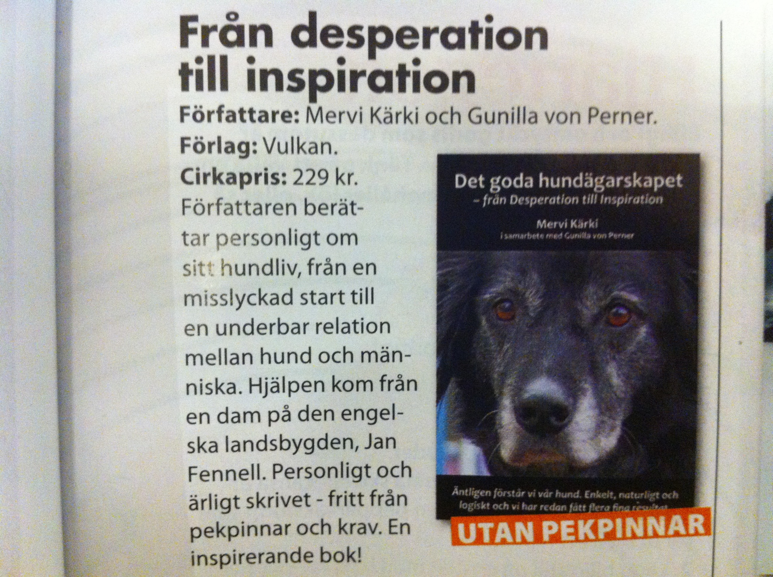 Det goda hundägarskapet - från Desperation till Inspiration av Mervi Kärki & Gunilla von Perner