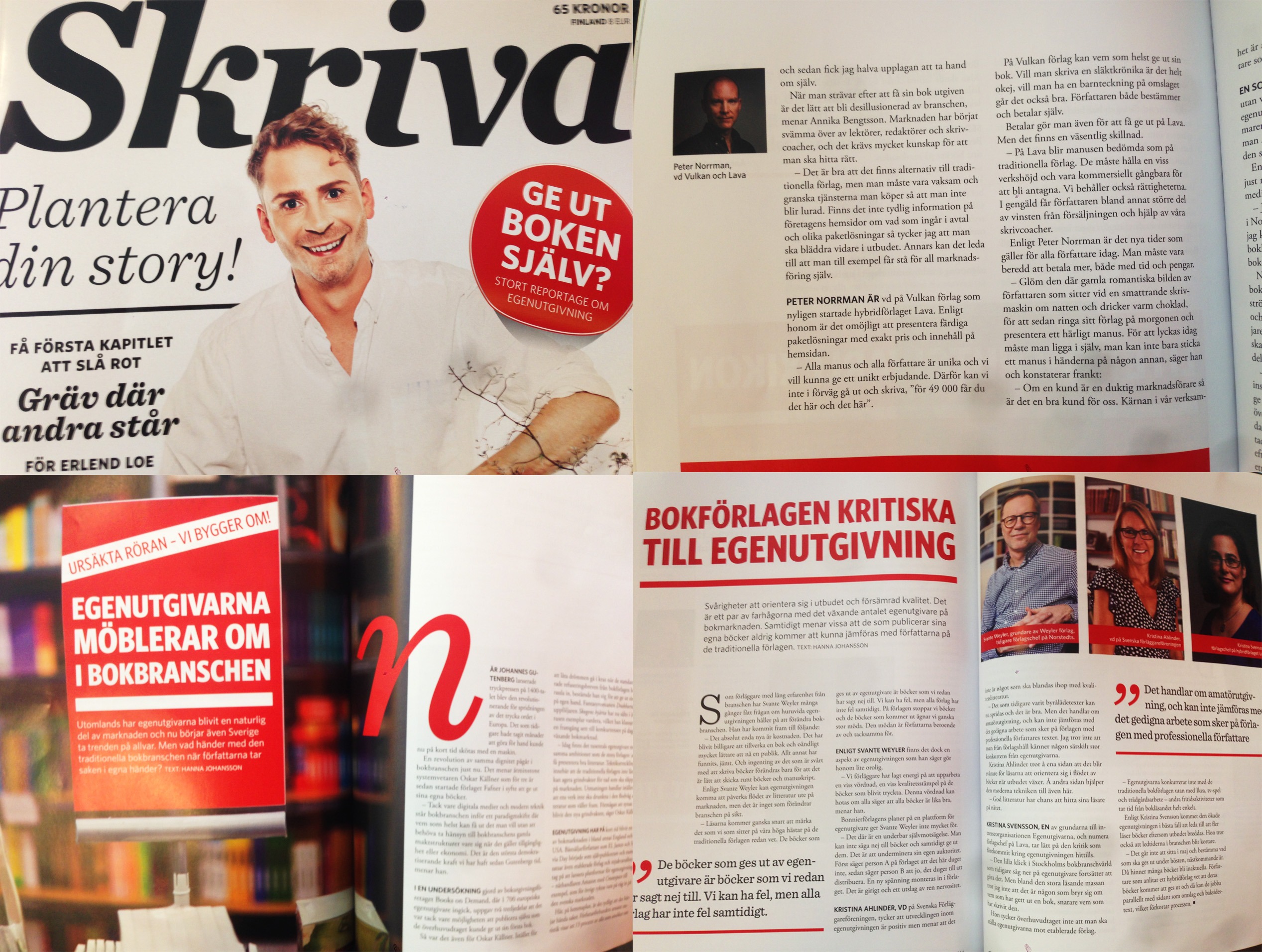 Vulkan och Lava med i Skrivas repotage om egenutgivning