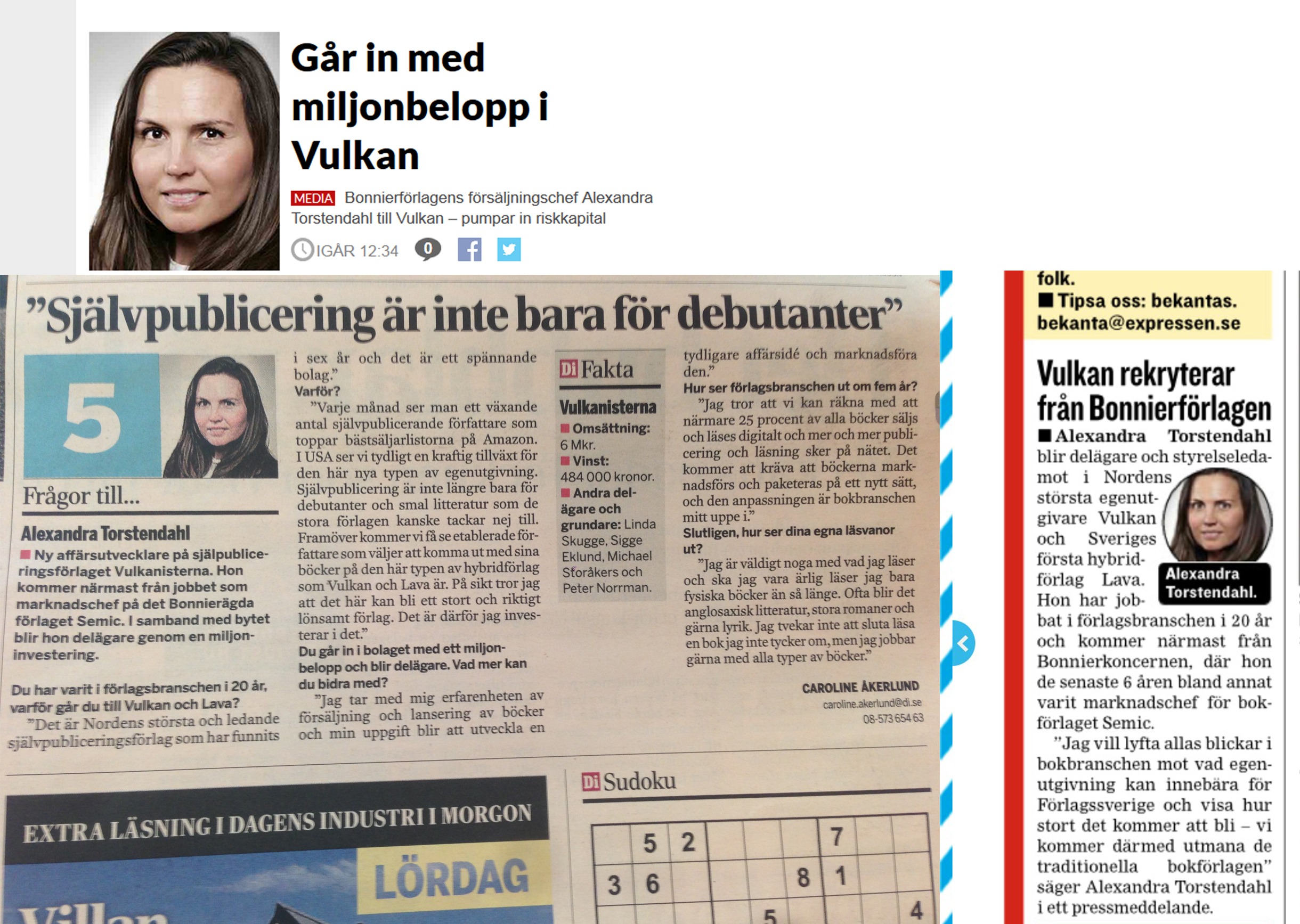 Kul för Alexandra Torstendahl med uppmärksamhet!