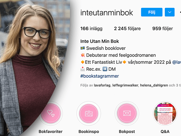 "Vad är bookstagram?" — intervju med Jenny Albderi som driver Instagramkontot @inteutanminbok